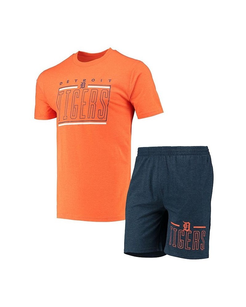 Men's Navy, Orange Detroit Tigers Meter T-shirt and Shorts Sleep Set $31.68 Pajama