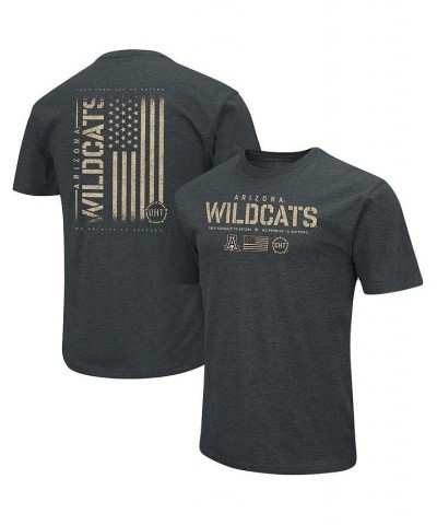 Men's Heathered Black Arizona Wildcats OHT Military-Inspired Appreciation Flag 2.0 T-shirt $26.99 T-Shirts