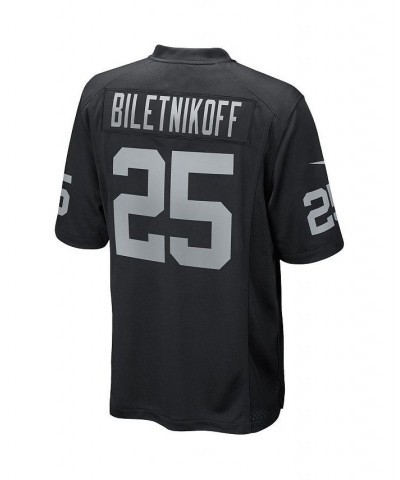 Men's Fred Biletnikoff Black Las Vegas Raiders Game Retired Player Jersey $37.45 Jersey