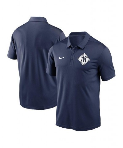 Men's Navy New York Yankees Diamond Icon Franchise Performance Polo Shirt $31.85 Polo Shirts