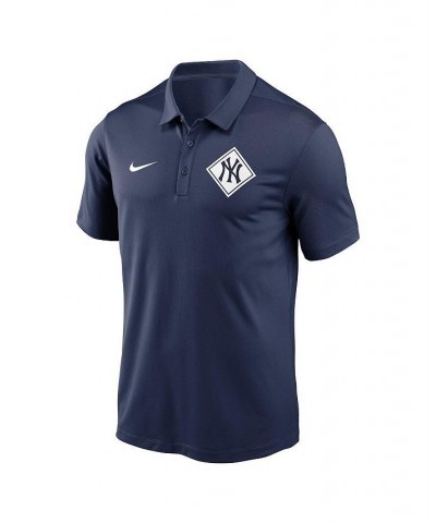 Men's Navy New York Yankees Diamond Icon Franchise Performance Polo Shirt $31.85 Polo Shirts