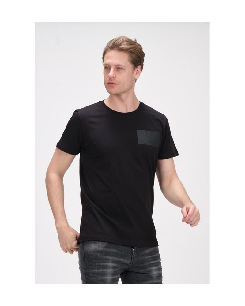 Men's Modern Fitted Panel T-shirt Black $39.00 T-Shirts