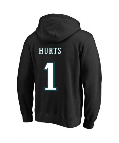 Men's Jalen Hurts Black Philadelphia Eagles Super Bowl LVII Big and Tall Name and Number Pullover Hoodie $53.99 Sweatshirt