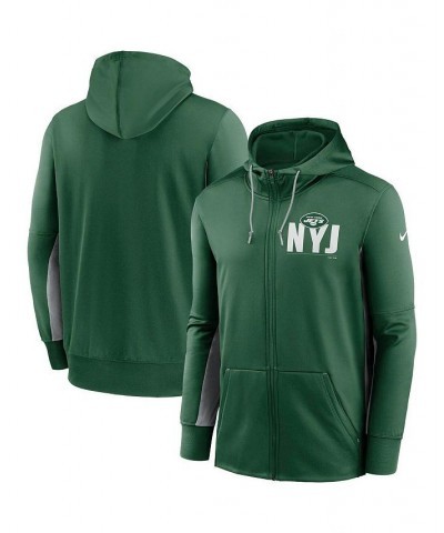 Men's Green, Gray New York Jets Mascot Performance Full-Zip Hoodie $35.69 Sweatshirt