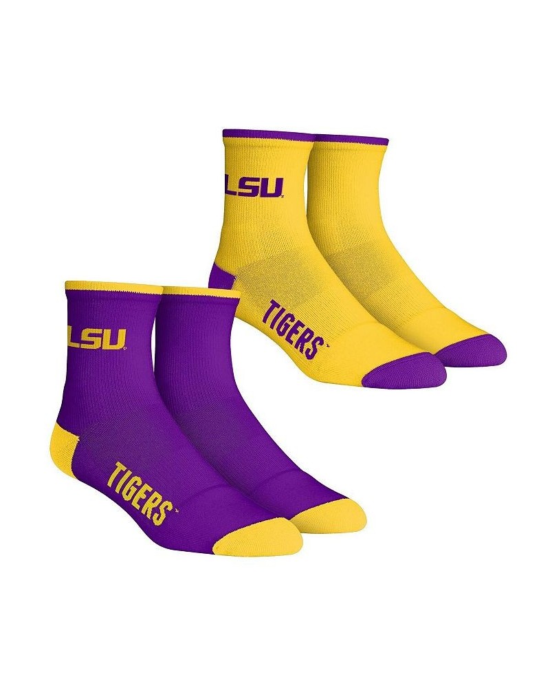 Men's Socks LSU Tigers Core Team 2-Pack Quarter Length Sock Set $13.50 Socks