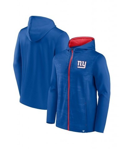 Men's Branded Royal, Red New York Giants Ball Carrier Full-Zip Hoodie $42.50 Sweatshirt