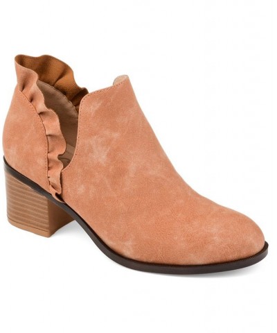 Women's Lennie Ruffle Bootie Pink $38.50 Shoes