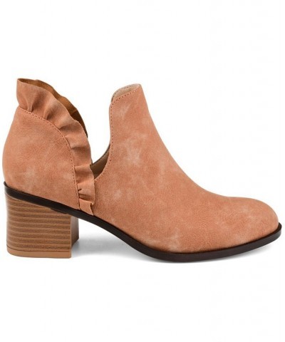 Women's Lennie Ruffle Bootie Pink $38.50 Shoes