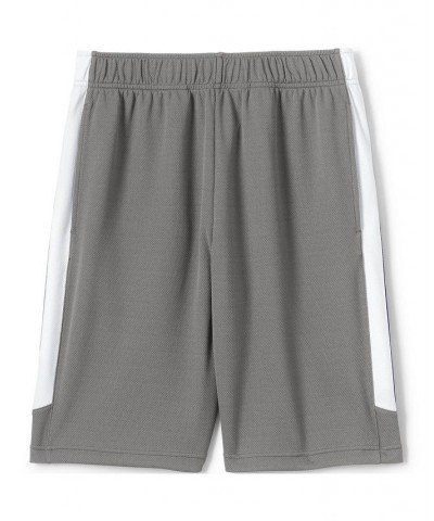 School Uniform Men's Mesh Athletic Gym Shorts Gray $21.25 Shorts