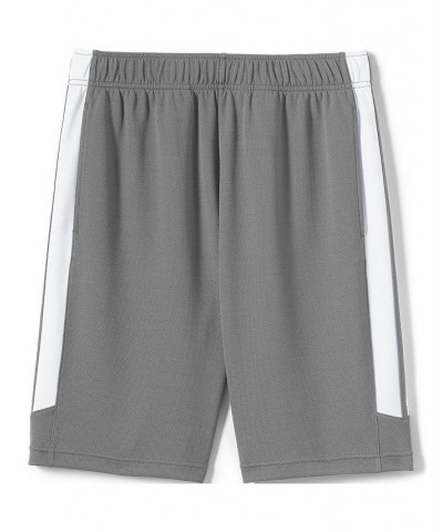 School Uniform Men's Mesh Athletic Gym Shorts Gray $21.25 Shorts