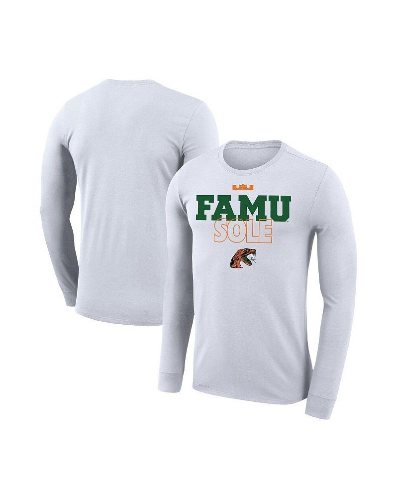 Men's and Women's x LeBron James White Florida A&M Rattlers 2023 On Court Bench Long Sleeve T-shirt $18.40 Tops