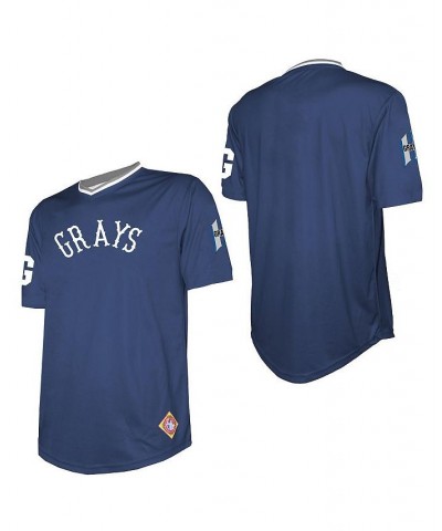 Men's Navy Homestead Grays Sublimated V-Neck Jersey $31.89 Jersey