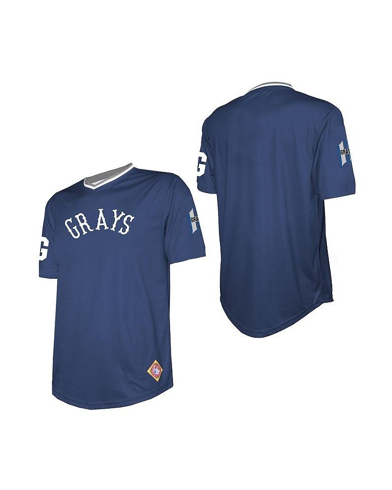 Men's Navy Homestead Grays Sublimated V-Neck Jersey $31.89 Jersey