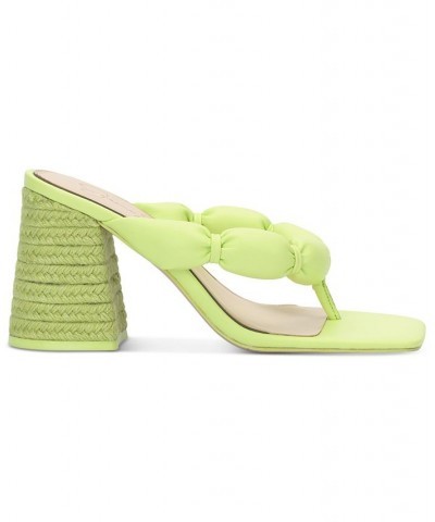 Women's Olimpio Square-Toe Slip-On Thong Sandals Green $42.57 Shoes