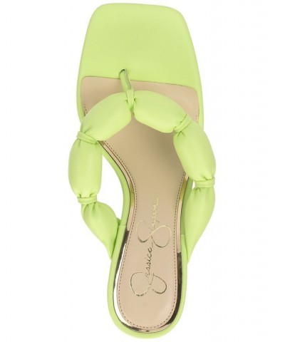 Women's Olimpio Square-Toe Slip-On Thong Sandals Green $42.57 Shoes