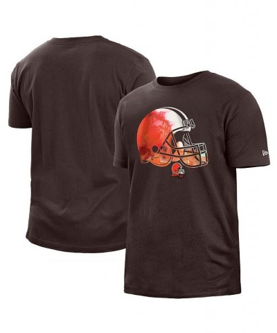 Men's Brown Cleveland Browns 2022 Sideline Ink Dye T-shirt $14.80 T-Shirts