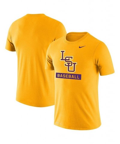 Men's Gold LSU Tigers Baseball Logo Stack Legend Performance T-shirt $24.00 T-Shirts