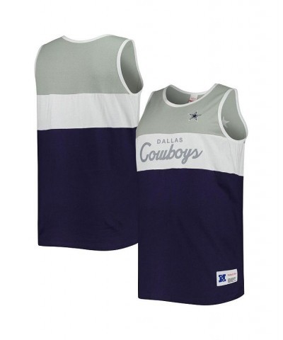 Men's Gray, Navy Dallas Cowboys Split Body Big and Tall Tank Top $26.32 T-Shirts