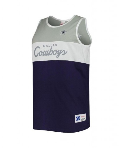 Men's Gray, Navy Dallas Cowboys Split Body Big and Tall Tank Top $26.32 T-Shirts