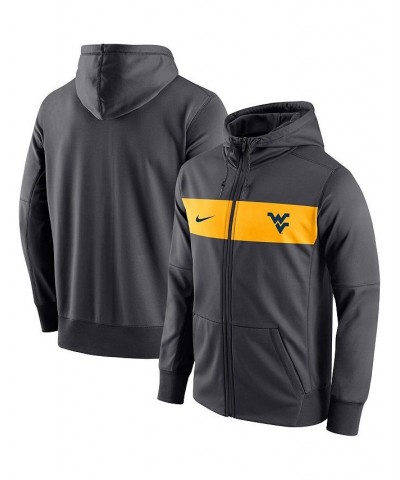 Men's Anthracite West Virginia Mountaineers Logo Performance Full-Zip Hoodie $43.70 Sweatshirt