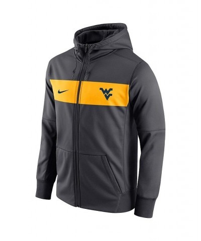 Men's Anthracite West Virginia Mountaineers Logo Performance Full-Zip Hoodie $43.70 Sweatshirt