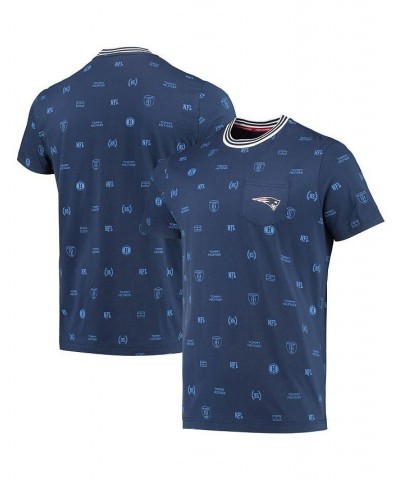 Men's Navy New England Patriots Essential Pocket T-shirt $23.21 T-Shirts