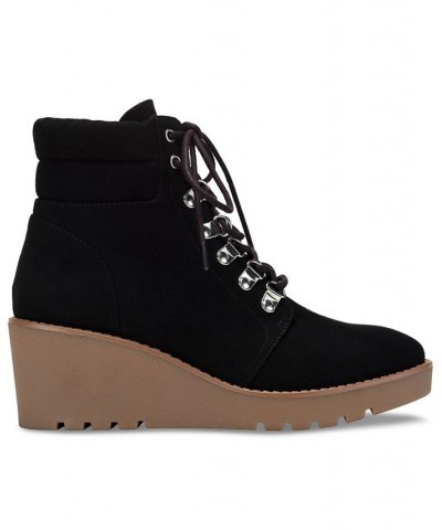 Carmenn Wedge Booties Black $22.76 Shoes