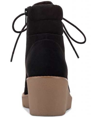 Carmenn Wedge Booties Black $22.76 Shoes