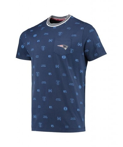 Men's Navy New England Patriots Essential Pocket T-shirt $23.21 T-Shirts