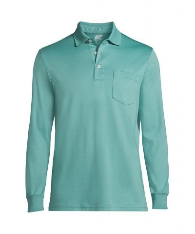 Men's Long Sleeve Super Soft Supima Polo Shirt with Pocket PD06 $38.97 Polo Shirts