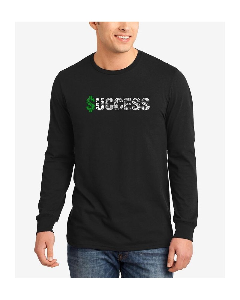 Men's Success Word Art Long Sleeves T-shirt Black $22.79 T-Shirts