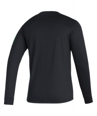 Men's Black Austin FC Vintage-Inspired AEROREADY Long Sleeve T-shirt $22.00 T-Shirts