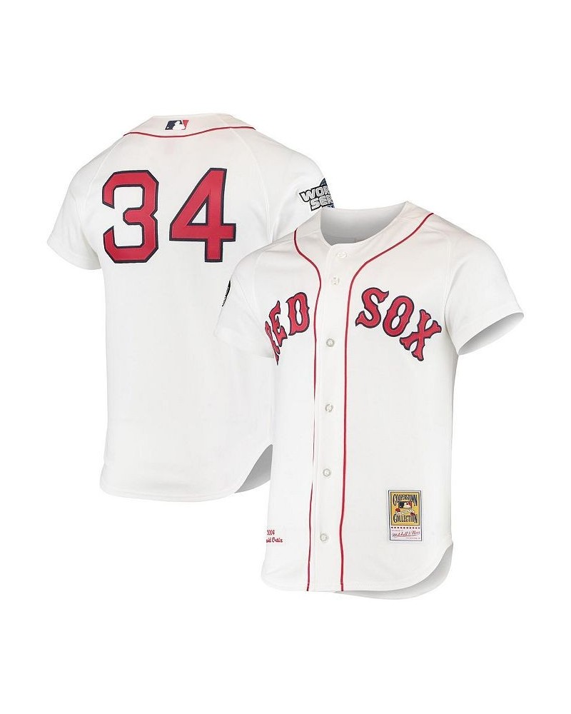 Men's David Ortiz White Boston Red Sox 2004 Cooperstown Collection Home Authentic Jersey $108.50 Jersey