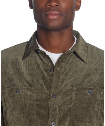 Men's Stretch Corduroy Shirt Green $11.23 Shirts