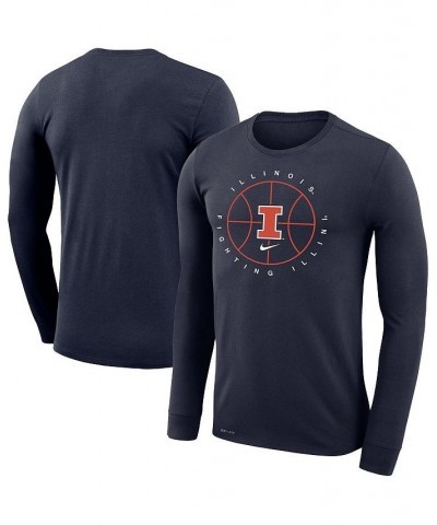 Men's Navy Illinois Fighting Illini Basketball Icon Legend Performance Long Sleeve T-shirt $28.04 T-Shirts