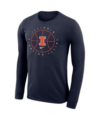 Men's Navy Illinois Fighting Illini Basketball Icon Legend Performance Long Sleeve T-shirt $28.04 T-Shirts