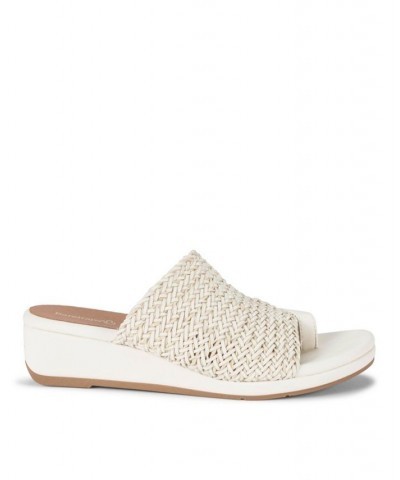 Abey Wedge Slide Sandals Tan/Beige $44.20 Shoes