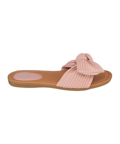 Women's Danni Flat Slide Sandals Pink $24.00 Shoes