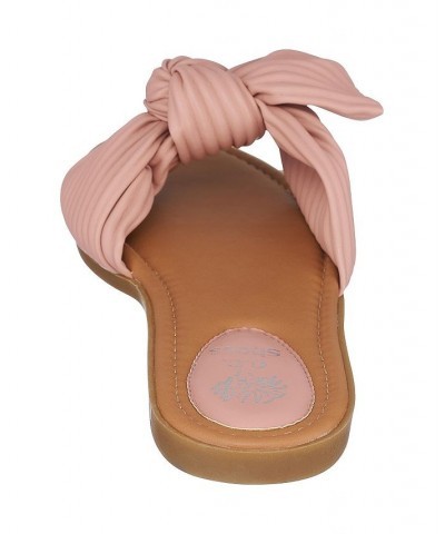 Women's Danni Flat Slide Sandals Pink $24.00 Shoes