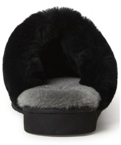 Women's Sydney Shearling Scuff Slippers Black $40.80 Shoes