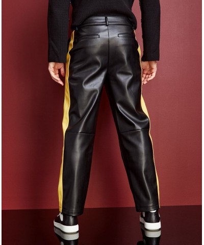 Men's Faux-Leather Biker Pants Multi $20.38 Pants