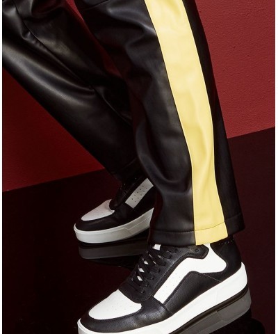 Men's Faux-Leather Biker Pants Multi $20.38 Pants