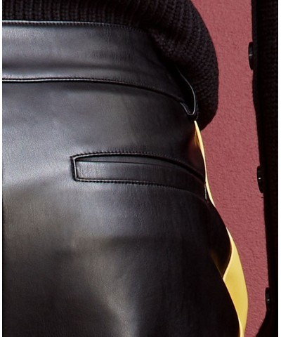 Men's Faux-Leather Biker Pants Multi $20.38 Pants