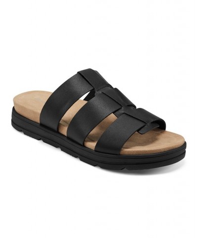 Women's Salana Casual Strappy Sandals Black $35.19 Shoes