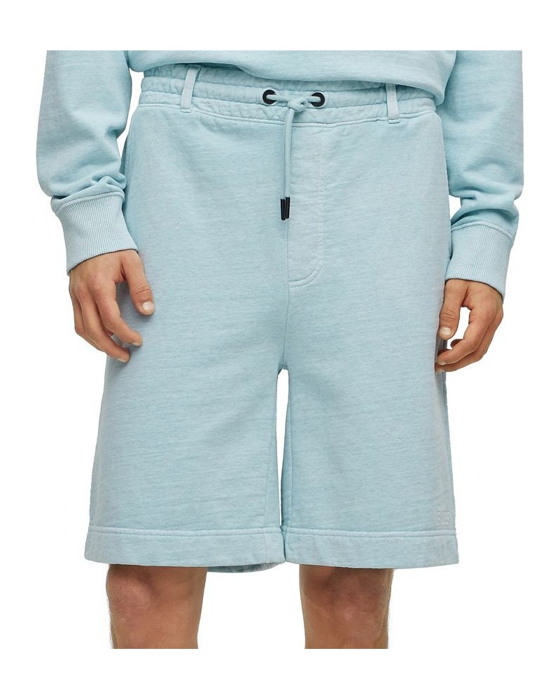 BOSS Men's Cotton-Blend Embroidered Relaxed-Fit Logo Shorts Blue $46.08 Shorts