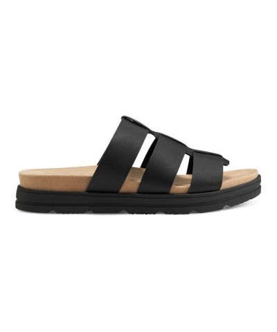 Women's Salana Casual Strappy Sandals Black $35.19 Shoes