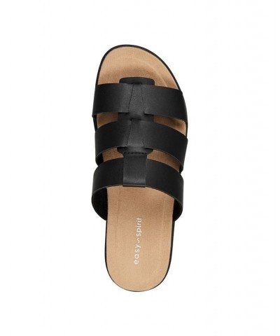 Women's Salana Casual Strappy Sandals Black $35.19 Shoes