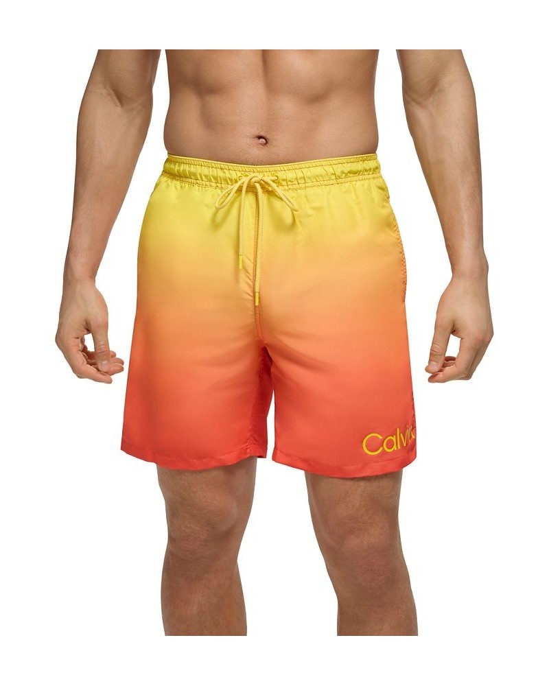 Men's OmbrÉ Sky Gradient 7" Swim Trunks Orange $22.75 Swimsuits