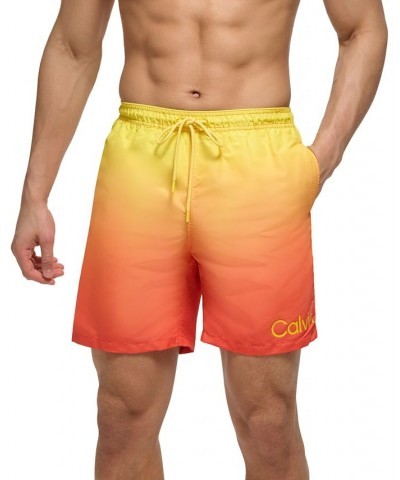 Men's OmbrÉ Sky Gradient 7" Swim Trunks Orange $22.75 Swimsuits