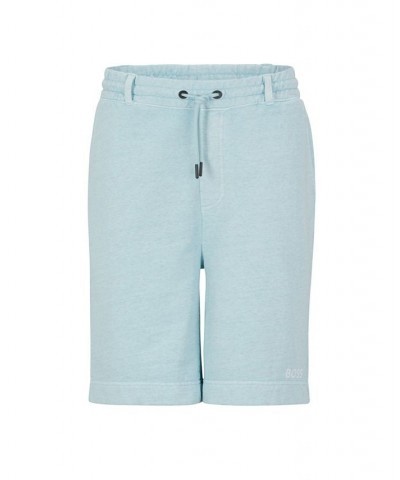 BOSS Men's Cotton-Blend Embroidered Relaxed-Fit Logo Shorts Blue $46.08 Shorts